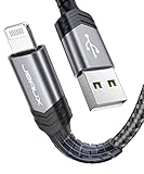 【Carga y transmisión rápidas】Los cables JSAUX para iPhone no sólo admiten la carga rápida de 2,4 A, sino también la transferencia de datos de hasta 480 Mbps.