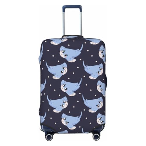 cute stingray polka dots black Travel Luggage Covers - Elasticity Suitcase Covers Protector for Luggage 18-32 Inch