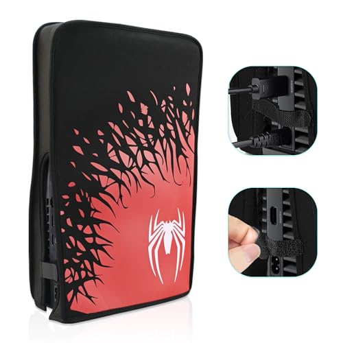 Image of New World for PS5 Slim Dust Cover Anti-Scratch Dustproof Waterproof Shell Washable Protective Case for PS5 Slim Disc&Digital Console (Red)
