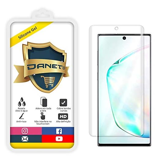 Película de Gel Silicone Flexível Para Samsung Galaxy Note 10 com Tela de 6.3 Polegadas - Proteção Que Adere E Cobre Toda A Tela - Danet