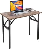 Need Small Desk 31 1/2" No Assembly Foldable Writing Table,Sturdy and Heavy Duty Folding Computer De