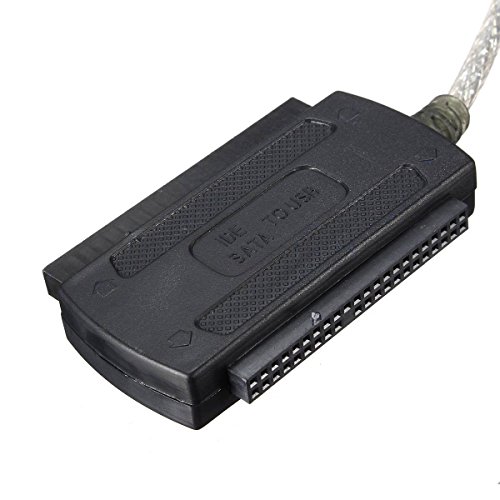 Cable adaptador USB 2.0 a IDE SATA 2.5/3.5 HDD negro miniatura 2