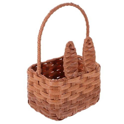 Alipis Panier Portable Bunny Pour Pâques Panier De Pique- Décoratif Forme De Lapin Pour Camping Rangement Œufs Ou Objets Divers