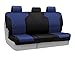 Coverking Custom Fit Rear Solid Back Seat Cover for Select Ford F-150 Models - Neosupreme (Navy Blue with Black Sides)