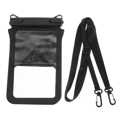 BESPORTBLE Beach Necessities Large Waterproof Phone Case Hanging Rope for Swimming Diving and Outdoor Activities Black