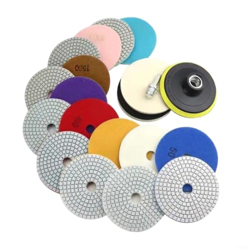 Image of Lapiglo Diamond Polishing Pads Set for Stone Marble Quartz, Concrete Countertop for surface Finishing Tool