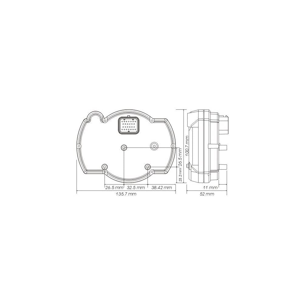 Tachimetro KOSO Digitale Cockpit rx2 N Plus, 0 – 10000 RPM, Speed/RPM/Fuel/Trip/Time/TEMP, illuminato blu, bianco