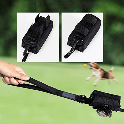 Image of Love Dream Dog Poop Bag Holder Leash Attachment, Pet Waste Bag Dispenser, Fits Any Dog Leash for Waiking Running and Hiking (Grey Stripe)