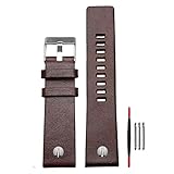 [Polly Store] ディーゼル 時計ベルトバンド 22mm 24mm 26mm 28mm 30mm 本革 替えベルト【3本バネ棒＋バネ棒外し＋専用ボックス付き】