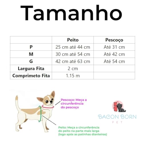 Coleira Peitoral Para Cachorro Pequeno E Médio + Guia (Rosa, M)