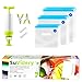 SuVidery Sous Vide Bags 15 Reusable Vacuum Sous Vide Cooking Bags - 3 Sizes Sous Vide Bag Kit with Clips and Pump Compatible with Anova Joule Chefsteps Wancle Sous Vide Cooker