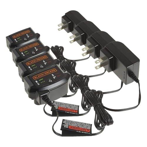 Image of BLACK+DECKER 20V MAX Lithium Battery Charger,Compatible with 12V and 20V Battery,Battery-Sold Separately (LCS1620B),(Pack of 4)