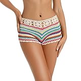 tutorial bikini crochet niña Cómodo y Funcional: Pantalón corto de baño femenino con buen ajuste y elasticidad, no aprieta ni se desliza, ideal para nadar, tomar el sol o pasear.