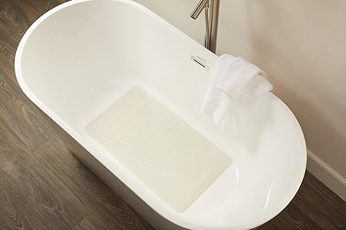 Image of Rubbermaid Commercial Products Safti-Grip Bath Mat, Large, White, Suction-Backed, for Commercial /Residential Use for Home /Hotel /Shower /Bathtub (Pack of 12)