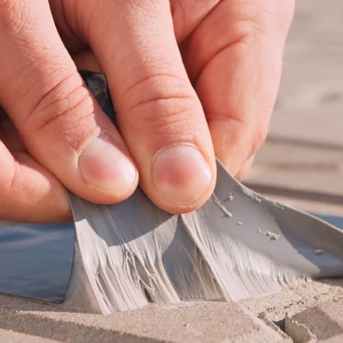 HSS Dach Reparaturband selbstklebend mit MicroSealant Klebstoff – für Dach & Abdichtungen – wasserdichtes Klebeband – Weiß – 100 mm x 5 m