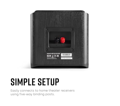 Image of Polk Signature Elite ES90 Height Module Speaker (Pair) for Immersive Overhead Sound, Terylene Dome Tweeter, Mica-Fortified Polypropylene Midrange Woofer, Dolby Atmos, DTS:X, & IMAX Enhanced, Black