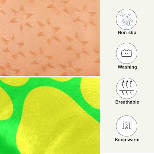 Tapete verde com estampa de pata de cachorro, macio, quente, antiderrapante, almofada para gatos e g