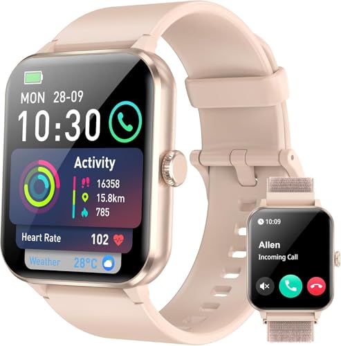 Smartwatch 1.85 Orologio Intelligente Chiamate Fitness 24H IP68 Calcolatori per Android iOS donna bluetooth