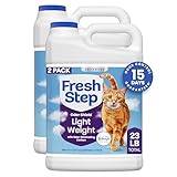 Fresh Step Advanced Odor Shield Light Weight Multi Cat Clumping Litter with Febreze, Low Dust, Odor Control with Ammonia Block Technology, Compatible in Automatic Litter Boxes, 23 lb. (2 x 11.5 lb)