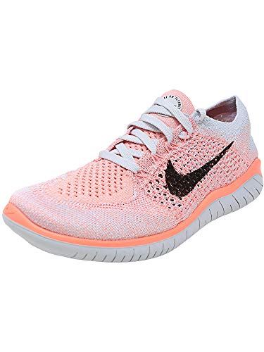 Nike Womens Free Rn Flyknit 2018 Low Top Lace Up Running, Orange, Size 5.5