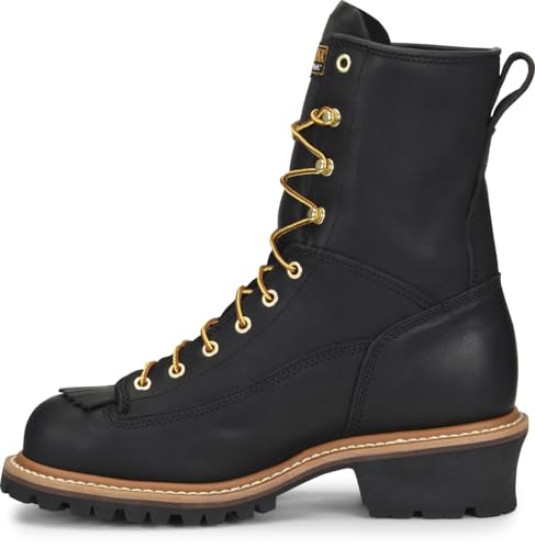Image of Carolina Spruce 8 inch Soft Toe Waterproof Logger Work Boot for Men, Durable Leather, Oil & Slip Resistant, EH Rated