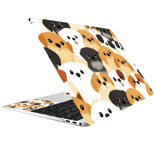 CREATCABIN Autocollant pour Netbook Motif Chien pour Ordinateur Portable Protection Universelle Réutilisable 38x27cm