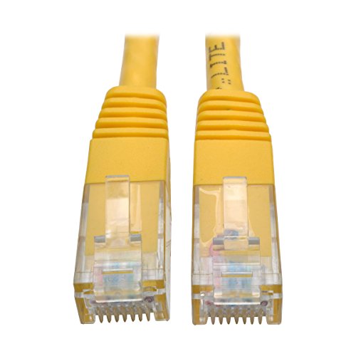Tripp Lite 2ft Cat6 Gigabit Molded Patch Cable RJ45 M/M 550MHz 24AWG Yellow 2' - Patch cable - RJ-45 (M) to RJ-45 (M) - 2 ft - U