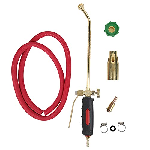 Roofers Blow Torch, Long Arm Propane Weed Burner Torch Burner Blow Kit Double Open GX-35 Plumbing Propane Gas Torch Burner Iron Brass Plating Cooking Torch for Meat Hair Removal