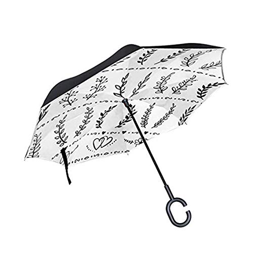 Parapluie inversé haut de gamme vert olive avec traitement imperméable et anti-UV durable