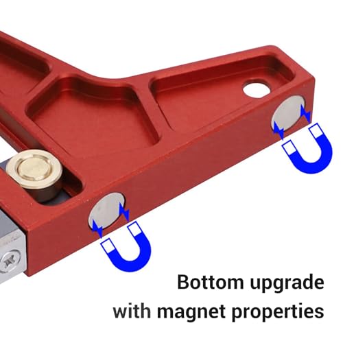 YUEHISY Magnetische Tischkreissägen-Höhenlehre, Zoll-Messlineal für die Holzbearbeitung, Höheneinstellwerkzeug mit Starkem Magnet (0-2 Zoll Zoll)