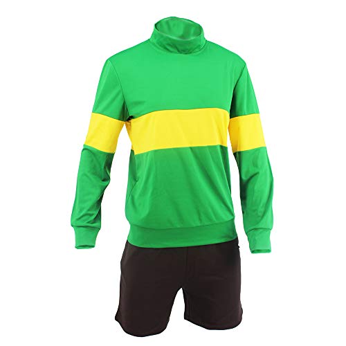 OSPRER Anime Game Undertale Cosplay Costume Frisk Chara Halloween Suit Fancy Dress, A-adult Women, Medium