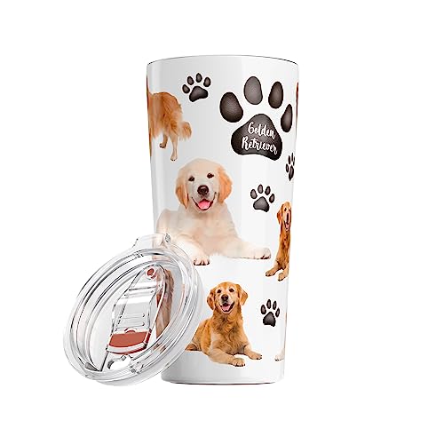 Greenline Goods Golden Retriever Insulated Tumbler With Lid 20 oz...