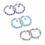 Kafthan - Evil Eye Handmade Bracelet - Non-Shattering Glass Bead Stretchable Jewelry for Men, Women