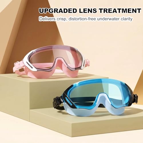 Image of Swim Goggles, Wide Angle Anti-fog and UV Leak Proof Goggles,Swimming Goggles for Adult Youth