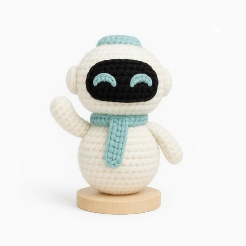 SHOPNROCK Crochet Robot Plush and Handmade...