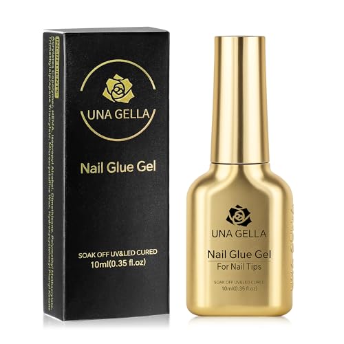 UNA GELLA 6 in 1 Gel Nail Glue for Nails Tips 10ml Long Lasting U...