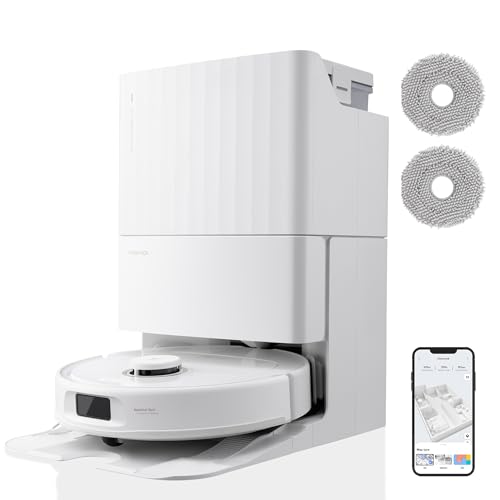 roborock Qrevo Pro Saugroboter mit Wischfunktion&Hebarem Wischmopp, FlexiArm Design Kantenreinigung, 7.000 Pa, 60 °C Heißwasser-Moppwäsche, Individuelle Teppichstrategie(Schwarz) Roborock Qr