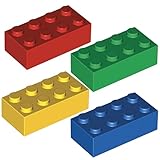 Minizfigs 2x4 Classic Building Bricks - 300 Pieces - Creative Building Toy Set for Kids, Boys or Girls 100% Compatible with All Major Brands Ages 3 and Up (Red/Blue/Green/Yellow, 300)