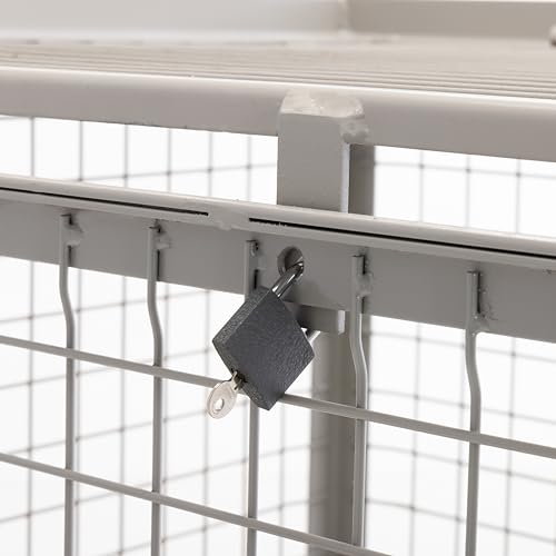 HEMMDAL Euro-Gitterbox mit halb abklappbarer Längswand | 1.500 kg Tragkraft | HxBxT 97 x 124 x 83,5 cm | Grau | 5 x 5 cm Maschenweite | aus Stahl | stapelbar| Gitterbehälter