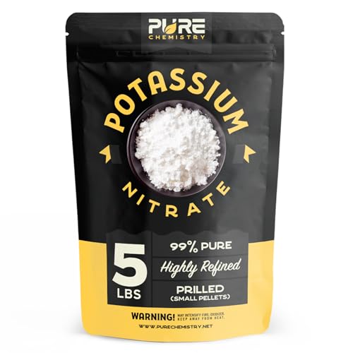 Potassium Nitrate Pellets, 99% Pure, Tree Stump Remover, Fertilizer for Plants, Grass, Indoor and Outdoor, Lawn Care, Industrial-Grade, Prilled, 5 lbs