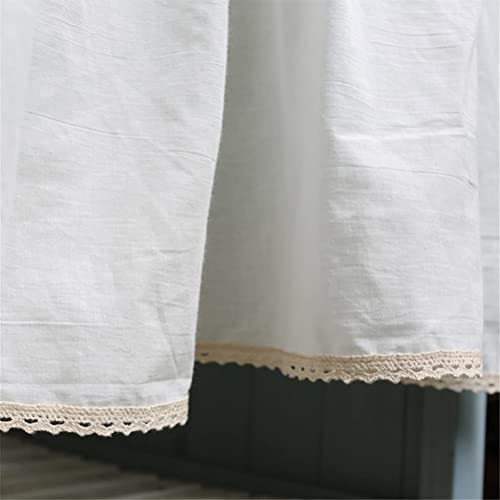Cortina de cocina con encaje romántico de algodón, diseño de 120cm de ancho 7