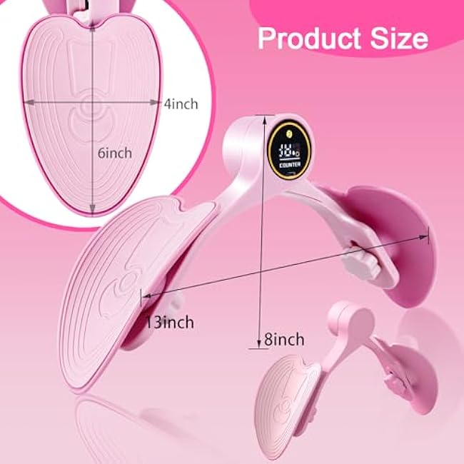 Thigh Master, Thigh Exerciser Kegel Exerciser Pelvic Floor Exercise Device for Women & Men, Inner Thigh Toner with Display Counter for Home Workouts