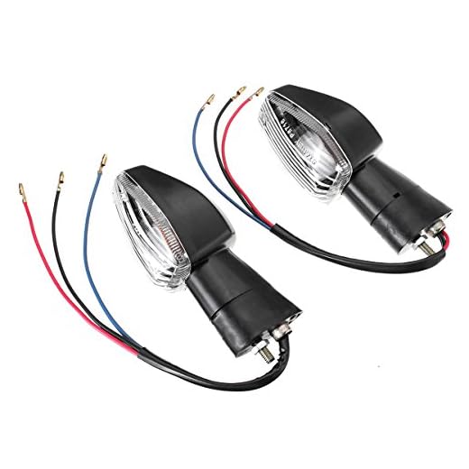 MOMOALA Alamor Par De Luz Intermitente De Señal para Honda Cb400 Cb1300 CBR 600 1000 RR F4 F4I-Color Transparente