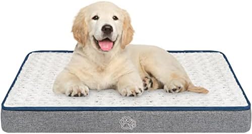 EMPSIGN Waterproof Dog Bed for Crate Pad Reversible Cool and Warm, Pet Beds with Washable and Removable Cover, Sleeping Mats for Large Medium Small Dogs