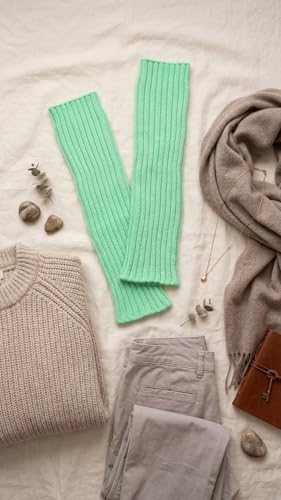 Image of Women's Cable Knit Leg Warmers - Ribbed Knee High Boot Socks for Winter, Layering & Dance Warmups