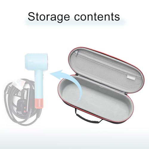 RLSOCO Estojo rígido para secador de cabelo supersônico Dyson, acessórios de secador de cabelo Fúcsi