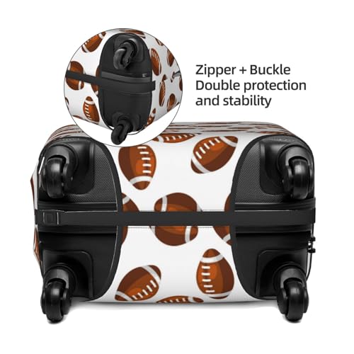 VOSERY Luggage Cover Protector Suitcase Cover - brown rugby American football High Elasticity Suitcase Covers Protector for Luggage (No Luggage)3