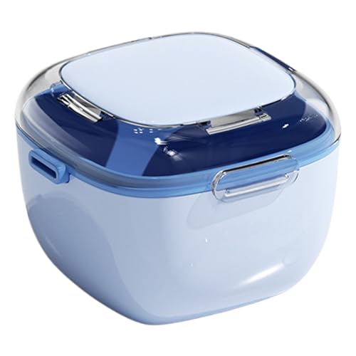 Baño para prótesis a prueba de fugas – para limpieza segura con tapa, recipiente de inmersión para pastillas de limpieza, funda portátil para porta dentaduras | Almacenamiento de viaje compacto