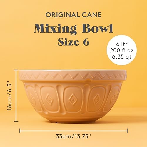 Mason Cash Cane Collection S6 (6.35 Qt) Mixing Bowl 6.35 Quart - Thumbnail 5
