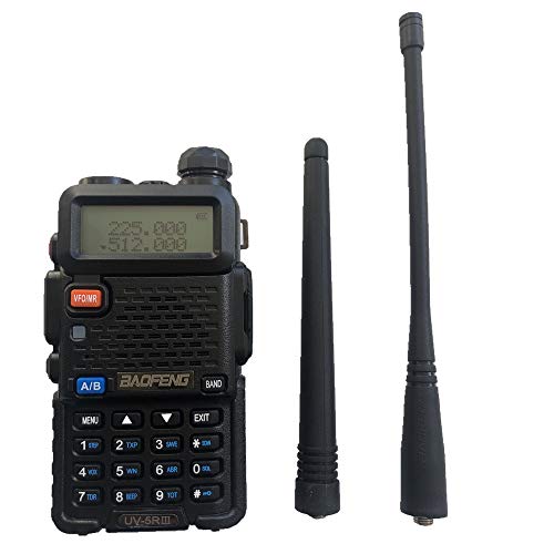 Radtel UV-5R III Tri-Band VHF,1.25M,UHF with 2 Antenna Walkie Talkie (Included Dual Band Antenna) Portable Two Way Radio